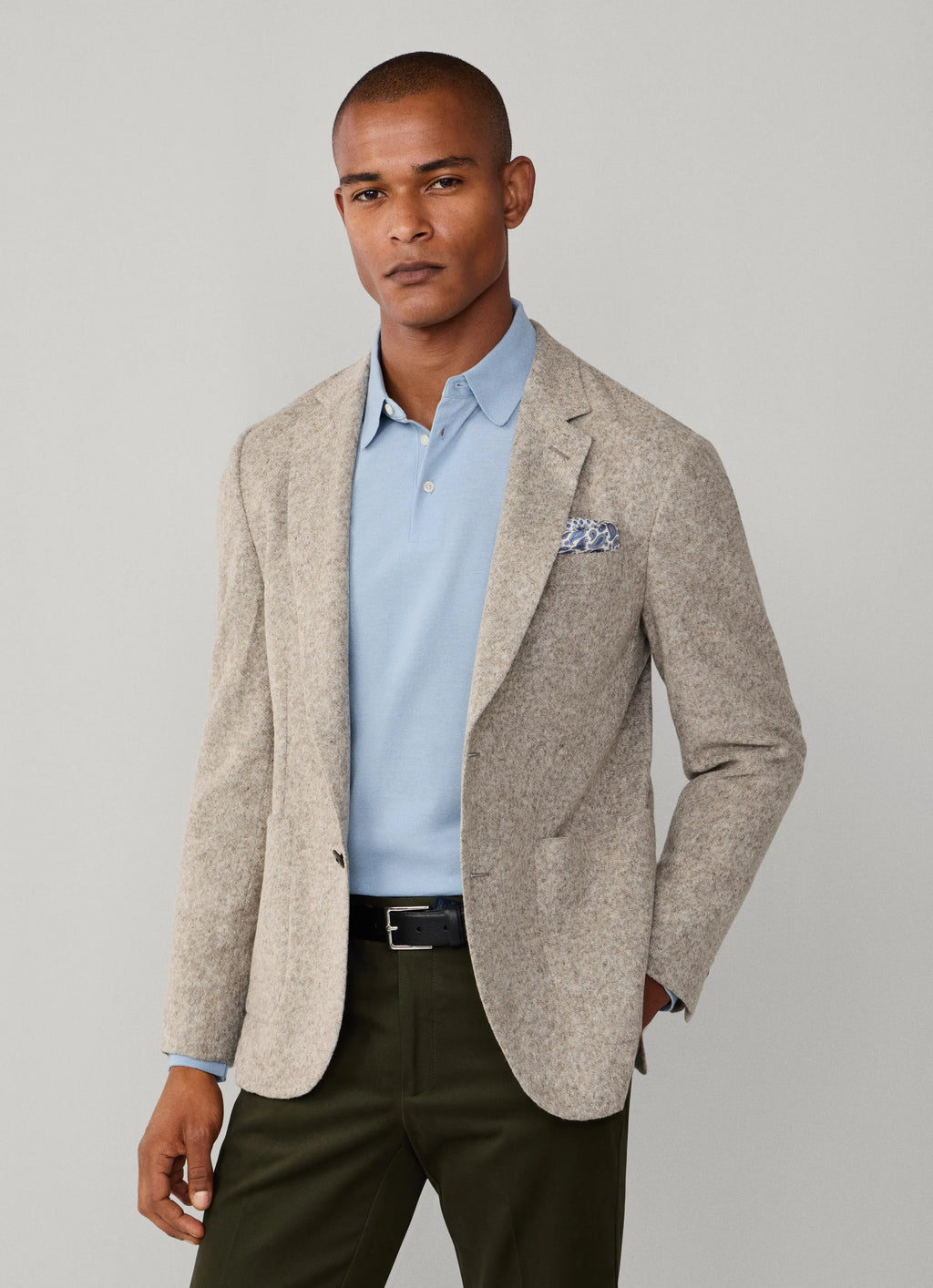 cotton lightweight knit blazer