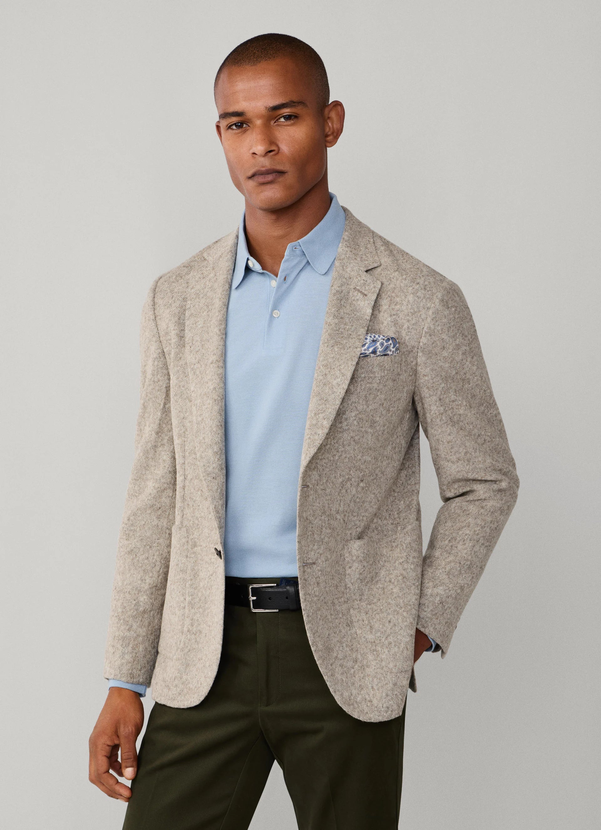 cotton lightweight knit blazer