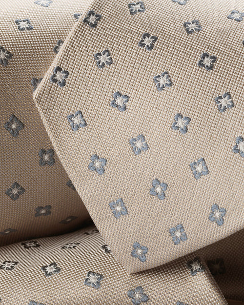 Silk Patterned Tie – Ivory  Zoom  details about product: Silk Patterned Tie – Ivory