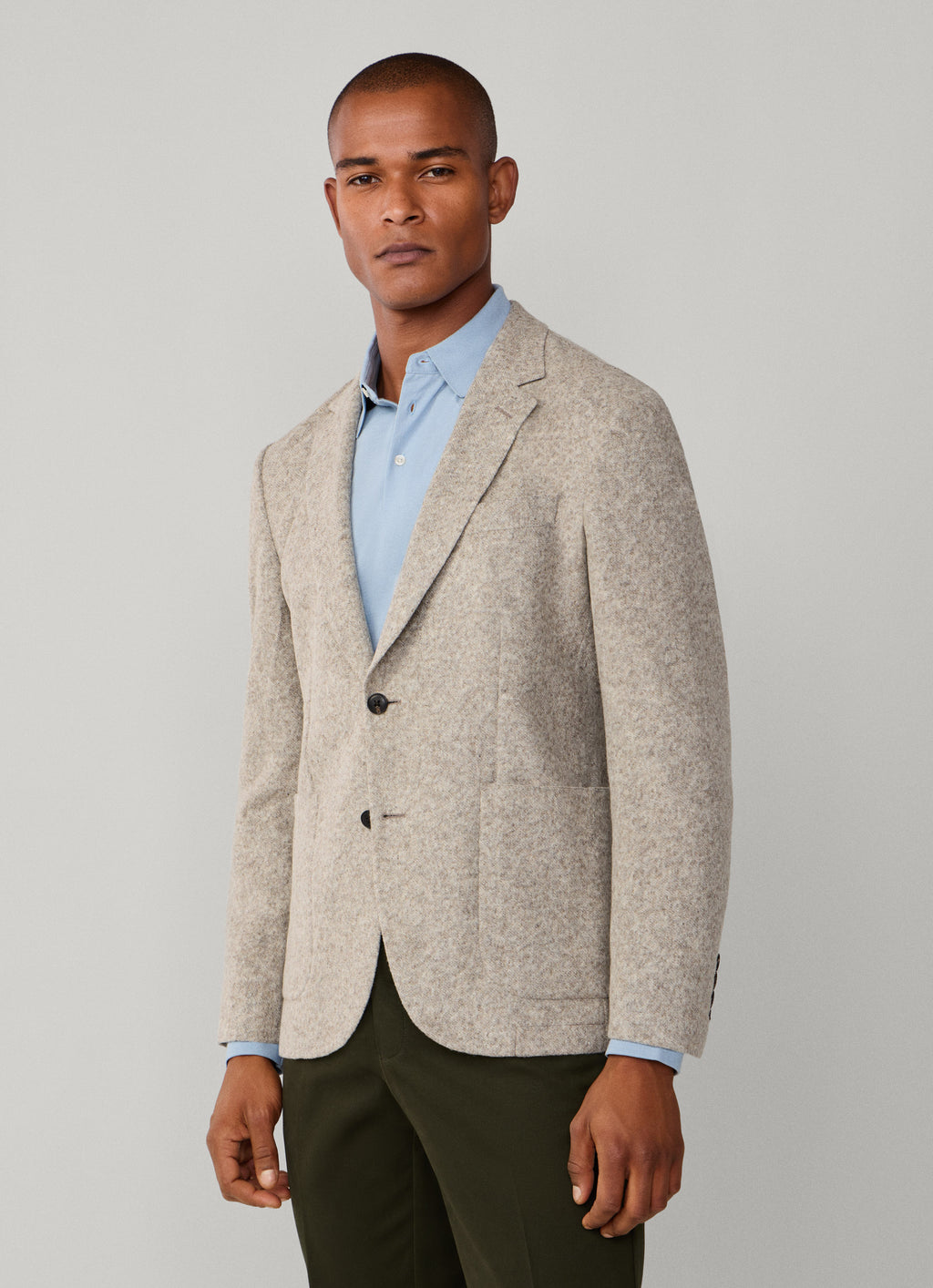 cotton lightweight knit blazer
