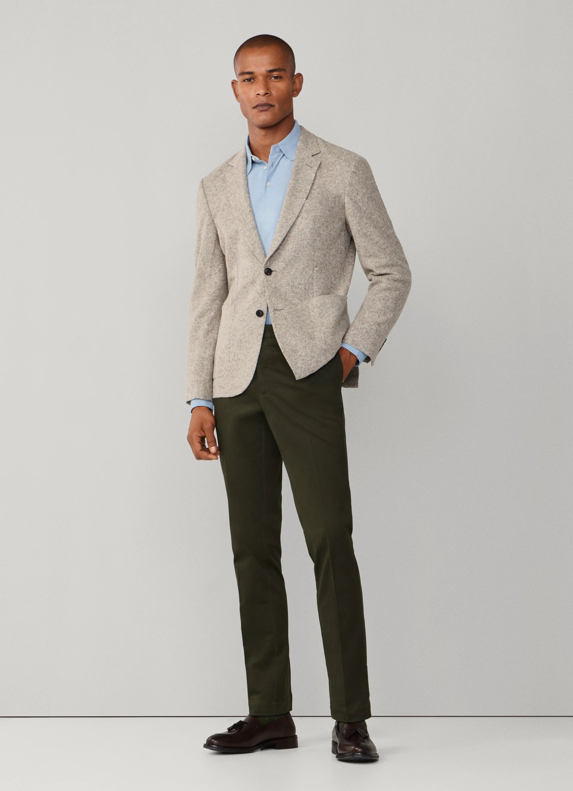 cotton lightweight knit blazer